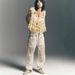 Women's Baggy Straight Leg Low Rise Jeans Drawstring Denim Jeans Relaxed Everyday Wear Versatile Comfortable Feshion Trend_mkmklike.com
