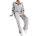 Women's Clothing street casual suit high end design sweatshirt, wide leg pants two piece set_mkmklike.com