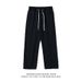 Men's Straight Leg Jeans mid Waist Loose Wide Leg Casual Trousers Trendy Retro Style Blue Polyester Standard Thickness_mkmklike.com