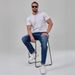 Men's Stretch Denim Relaxed Fit Straight Leg Jeans - Breathable Summer Comfort Pants_mkmklike.com