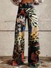 Popular Women's Wide-leg Pants On Independent E-commerce Sites, New 3D Heat-transfer Printed Denim Long Pants,_mkmklike.com