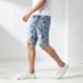 Men's Splatter Print Stretch Denim Shorts – Trendy & Comfortable (Sizes S-2XL)_mkmklike.com