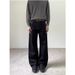 Men's Vintage High Street Jeans – Relaxed Fit Straight Leg Denim Pants (Black, S-Xxl, Stretch Cotton, Washed Finish, Unisex Streetwear)_mkmklike.com