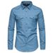 Pulse Cross-Border Clothing European And American Autumn New Men's Long Sleeve Casual Multi-Pocket Denim Cardigan Shirt_mkmklike.com