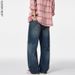 Men's Oversized Straight-Leg Jeans – Vintage High Street Baggy Denim Pants With Distressed Wash & Curved Hem_mkmklike.com