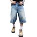 Vintage Straight-Leg Jeans Relaxed Fit Washed Denim Pants Hand-Painted Details S-2XL Men's Clothing_mkmklike.com