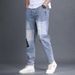 Men's Clothing Trendy Mid Waist Youth Popular Jeans Trendy Loose Straight Trousers_mkmklike.com