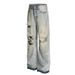Men's Distressed Washed Flared Jeans High Street Style Straight Leg Trousers New Autumn Collection For Men And Women_mkmklike.com