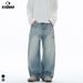 Men's Vintage High Street Distressed Jeans – Retro Straight-Leg Denim Pants With Whiskering (S-2XL)_mkmklike.com