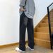 Nordmann New Autumn Winter Men's Loose Straight Black Casual Jeans BF Versatile High Street Floor-Length Pants_mkmklike.com
