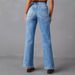 Women's Clothing High Waist Fashion Split Straight Stretch Jeans_mkmklike.com