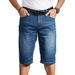 Seven-point Jeans Men's Summer Thin Stretch Straight Jeans Men's Seven-point Loose American Business Jeans_mkmklike.com