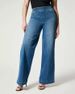 Women's High Waist Stretch Washed Denim Wide Leg Pants - Comfortable Mid Rise Jeans With Elastic Waistband For Casual Wear_mkmklike.com
