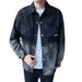 Autumn Gradient Denim J, Men's Style, Spring And Autumn Trend, Casual, Loose, Trendy Brand, High-End, Shirt Style_mkmklike.com