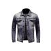Slim Fit Denim Jacket For Men – Korean Streetwear Biker Style Coat (M-4XL)_mkmklike.com