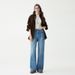 Women's Clothing High Waist Loose Fit Cotton Jeans - Turkish Blue Washed Wide Leg Pants For Casual & Office Wear_mkmklike.com