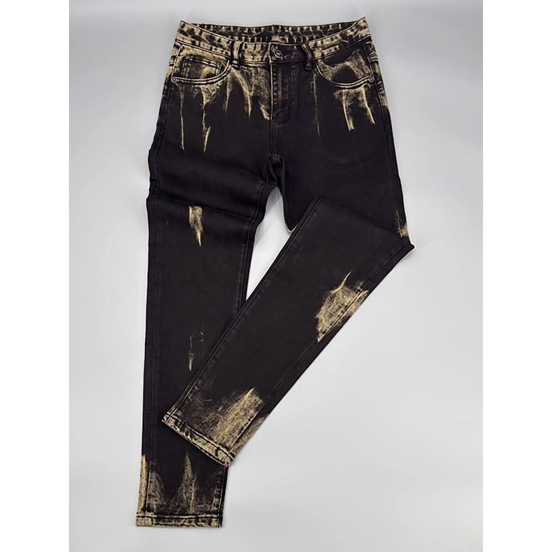 Premium Black Slim Fit Jeans For Men – Stretch Denim Pants With Washed Finish & Zip Fly (Sizes 28-36, Classic Black)_mkmklike.com