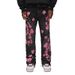Men's Flared Jeans Street Style Heavy Embroidered Plum Blossom Non Stretch Denim New_mkmklike.com