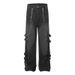 Men's Clothing Retro Straight Belt Overalls Men's Street Style Y2K Zipper_mkmklike.com