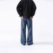 Men's Clothing Washed Structure Jeans Midweight Wide Leg Pants European American Minimalist Old Money Style Blue Black Cotton Jeans_mkmklike.com