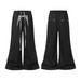 RO Style Dark Embroidered Slogan Oversized Wide Leg Cargo Pants Trendy Street Style Loose Flared Trousers for Men And Women_mkmklike.com