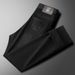 Men's Clothing Men's Jeans Elastic Bottom Fleece Denim Trousers Light Luxury Business Free Ironing Slim Fit Mid Waist Small Straight Pants_mkmklike.com