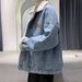 New Trendy Brand Lamb Wool Men's Autumn Winter Couple Casual Fleece Lined Thickened Fashion Denim Jacket Top_mkmklike.com