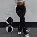 Stretch High-Waisted Flare Jeans – Retro 70s Disco Pants With Rhinestone Detailing, Slim Fit & Ultra-Comfy (Black/Blue/Green/Khaki, High Elasticity)_mkmklike.com