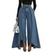 Women's Clothing Spring/Summer Women's High-Waisted Loose Denim Trousers For Formal & Casual For Women Fashionable Temperament_mkmklike.com