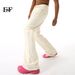 Men's Clothing 2025 New Minimalist Style Solid Color Versatile Basic Style Drapey Flared Casual Pants Denim Trousers_mkmklike.com