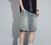 2026 Summer Thin Star Pattern Denim Shorts Men's American Trendy Brand Loose Straight Five-point Casual Pants_mkmklike.com