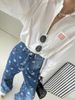 Summer High-Waisted Loose Fit Floral Straight Leg Slimming Jeans For Women_mkmklike.com