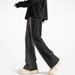 Men's Straight Leg Flared Jeans Loose Fit American High Street Style Trendy Casual Long Pants with Frayed Edges Slimming Cool Retro_mkmklike.com