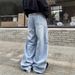 Men's Clothing New Cross Border Men's Loose Wide Leg Jeans Casual European And American Slim Denim Trousers_mkmklike.com