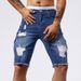 Men's Clothing Micro Elastic Slim Summer Five Point Jeans Casual Shorts Loose Men's Denim Shorts 5 Points Hole_mkmklike.com