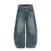 American Washed Denim Scimitar Men's Versatile Loose Dad Pants Street Fashion Deconstructed Vintage Wide-Leg Trousers_mkmklike.com