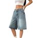 Women's Slim Fit Denim Capri Pants American Street Style Fashion Summer Trendy in Stock_mkmklike.com
