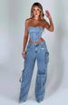 Women's clothing hot girls fashionable and versatile slim straight trousers for women with multiple pockets and flap design workwear style jeans_mkmklike.com