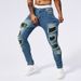 Men's Clothing Elastic Tight Ripped Men's Slim Fit Skinny Jeans Men's Casual Jeans_mkmklike.com