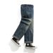 Spring And Autumn New Khmer Non Elastic Splicing Heavy Industry Jeans, Water Washed Loose Bent Knife Wide Leg Pants_mkmklike.com