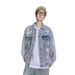 Loom European And American High Street Hip Hop Jacket For Men, Niche Design, Distressed Loose Denim Jacket, Trendy_mkmklike.com