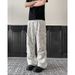 Full-printed Tooling Jeans Men's Summer American Trendy Brand Niche Straight Loose Design Pleated Paratrooper Wide-leg Pants_mkmklike.com
