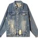 Fashionable Spring New American Perforated Denim Men's Fashion Brand Loose And Niche Workwear Cool Jacket_mkmklike.com
