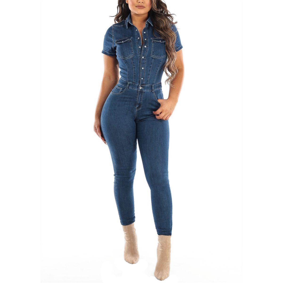 Women's Clothing New Style Sexy Fashion Denim Jumpsuit_mkmklike.com