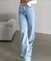 Women's High Waist Straight Leg Jeans - Soft Washed Denim Pants With Relaxed Fit, Comfortable & Flattering For Casual & Office Wear_mkmklike.com