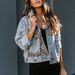 K New Denim Jacket For Women; Long-sleeved Coat With Leopard Print Patchwork Top_mkmklike.com