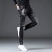 1 Jeans Korean Style Trendy Slim Fit Skinny Vintage Patch Men's Pants_mkmklike.com
