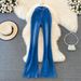 Women's High-Waisted Flared Jeans Retro Elegant Korean Style Slim Fit Elastic Waistband Wide Leg Pants for Spring Autumn_mkmklike.com