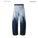 Unisex Vintage Washed Jeans – Wide-Leg Paint Splatter Design, 90s Retro Streetwear (S-XXL, Indigo Blue)_mkmklike.com