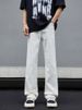 plus Size Flared Jeans American Style Slimming Straight Leg Casual Cropped Fashionable New_mkmklike.com